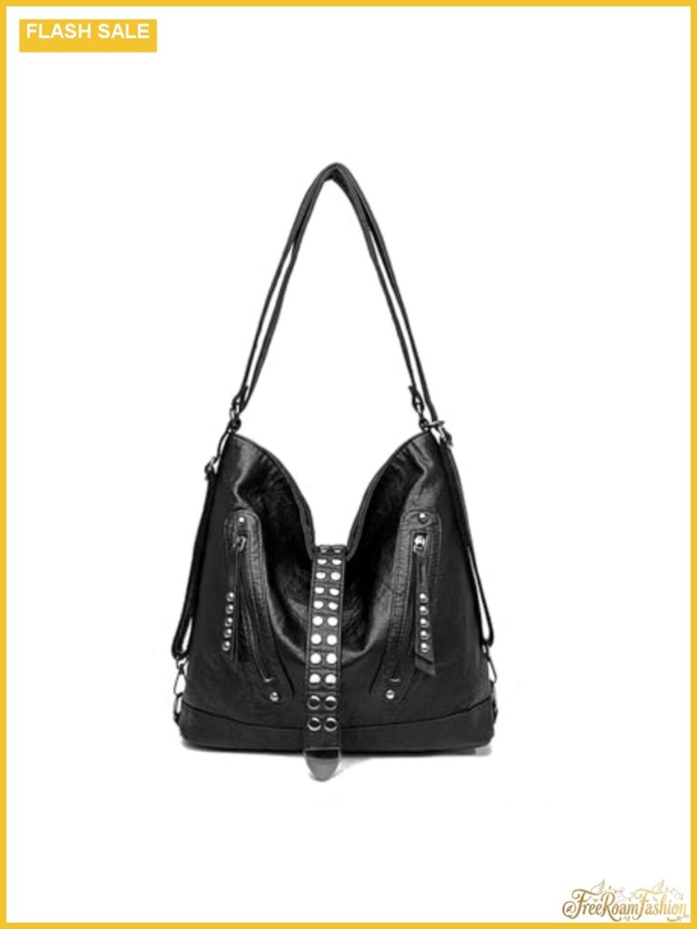 2-in-1 Convertible Backpack Purse Faux Leather Tote Shoulder Bag